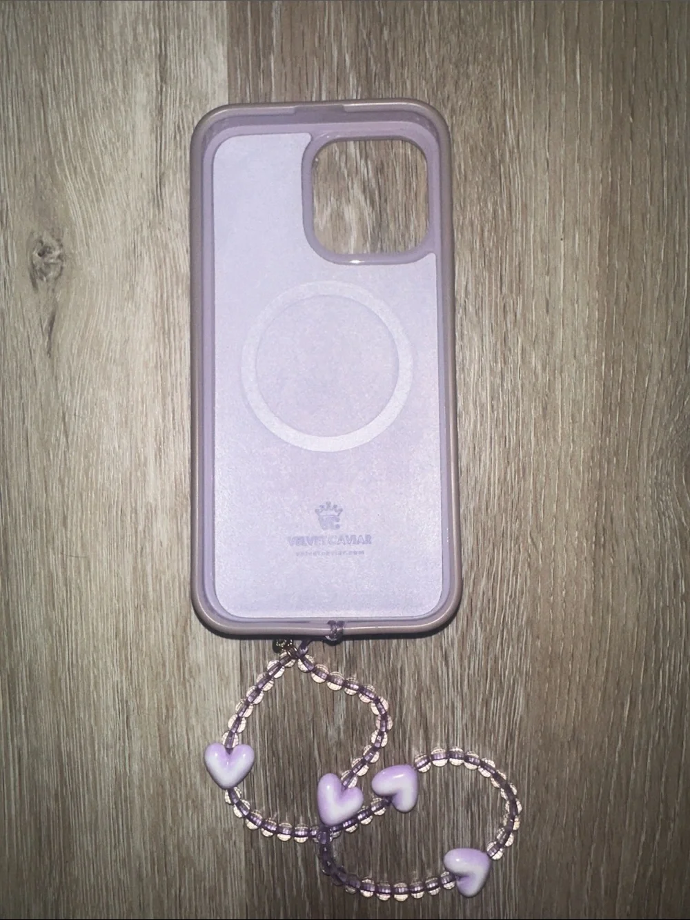 Pink Checkered Phone Case with Ring Holder and Beaded Charm - iPhone 14 Pro Max